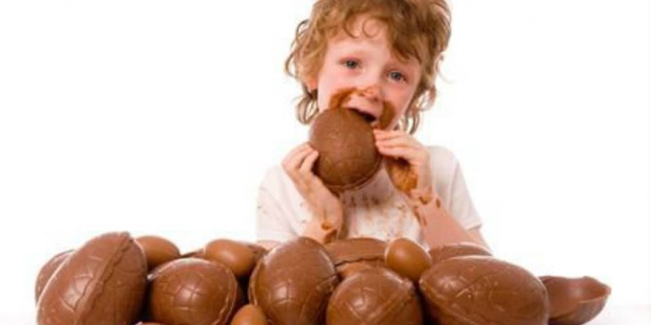 Uova di cioccolato e bambini